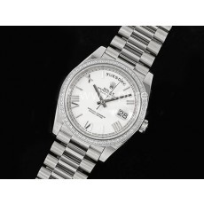 [홍콩명품시계.ROLEX] 롤렉스 데이데이트 40mm 다이아몬드 베젤 화이트 다이얼, 명품직구,구매대행,럭셔리,남자명품시계,워치,중년남자