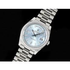[홍콩명품시계.ROLEX] 롤렉스 데이데이트 40mm 다이아몬드 베젤 아이스블루 크리스탈 다이얼, 명품직구,구매대행,럭셔리,남자명품시계,워치,중년남자