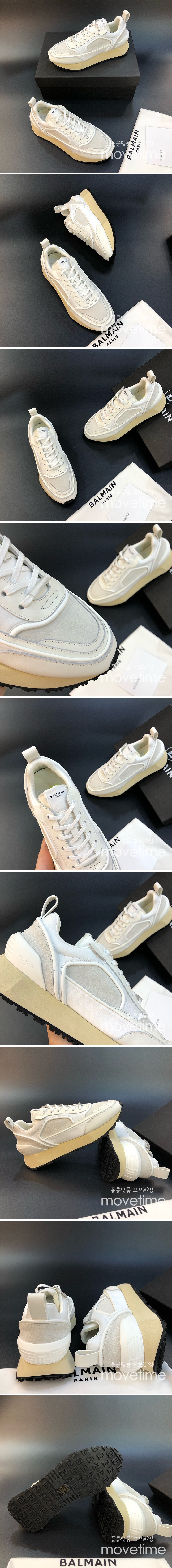 [홍콩명품.BALMAIN] 발망 23SS 레이서 스니커즈 (화이트), SE1510, PMD, 무브타임사이트,인터넷명품쇼핑몰,남자명품,슈즈,신발