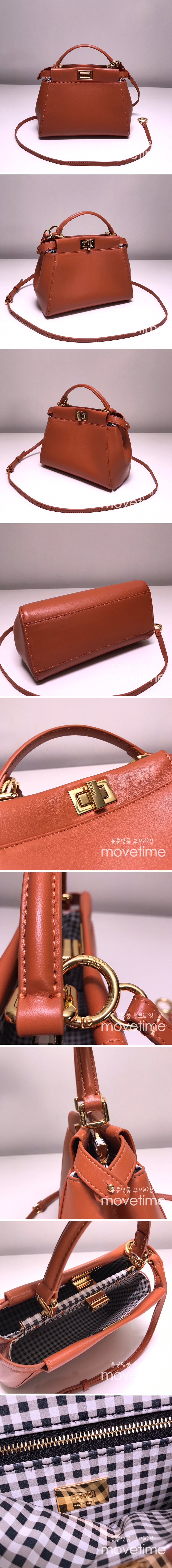 [홍콩명품,FENDI] 펜디 23SS 미니 피카부 토트백 (브라운), BGM1279, MD, 홍콩명품가방,손목가방,크로스백,핸드백,구매대행,무브타임