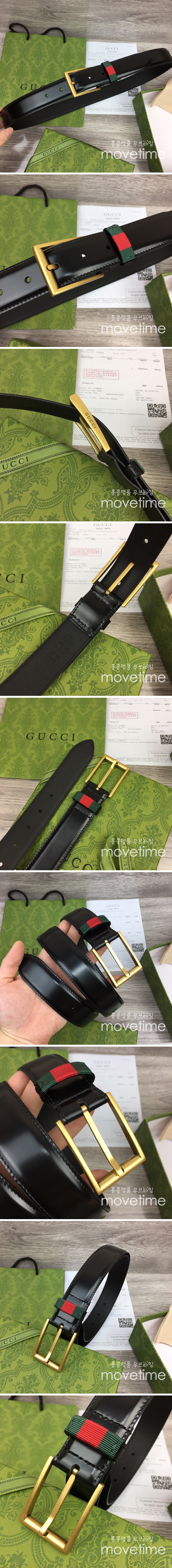 [홍콩명품.Gucci] 구찌 23SS 로고 가죽 벨트 (금장-블랙), BT813, 3.5cm, MR, 명품레플리카,명품쇼핑몰,의류,무브타임사이트,인터넷쇼핑몰,남자명품,해외직구