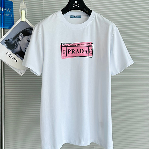 [홍콩명품,PRADA] 프라다 23SS 로고 프린트 반팔 티셔츠 (2컬러), BM7282, W2, 온라인명품쇼핑몰,남자명품의류,인터넷쇼핑몰,해외직구