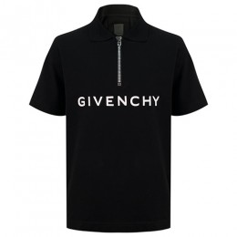 [홍콩명품.GIVENCHY] 지방시 23SS 로고 하프 지퍼 폴로 반팔 티셔츠 (블랙), BM7556, JU, 온라인명품쇼핑몰,남자명품의류,인터넷쇼핑몰,해외직구