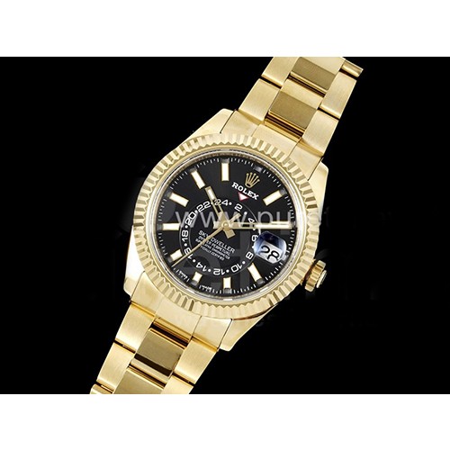 [홍콩명품시계.ROLEX] 로렉스 롤렉스 스카이드웰러 42mm 옐로우골드 블랙 다이얼, 무브타임,남자명품시계,워치,남자,SA,명품시계,메탈밴드