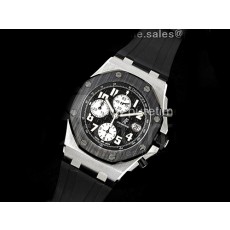 [홍콩명품시계.AUDEMARS PIGUET] 오데마피게 로얄오크 오프쇼어 42mm 크로노 화이트 마크 블랙 다이얼, 남자명품시계,워치,중년남자,SA,명품시계,고무밴드