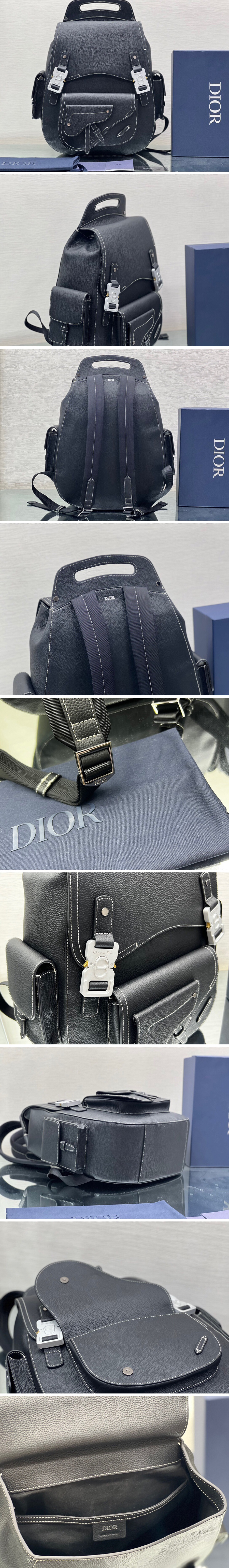 [홍콩명품,Christian Dior] 디올 23SS 로고 가죽 백팩 (블랙), BGM1827, 홍콩명품가방,명품쇼핑몰,크로스백,핸드백,구매대행,무브타임