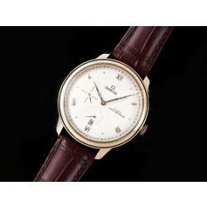 [홍콩명품시계.OMEGA] 오메가 드빌 파워리저브 41mm 로즈골드 화이트 다이얼, 남자명품시계,워치,중년남자,SA,명품시계,가죽밴드