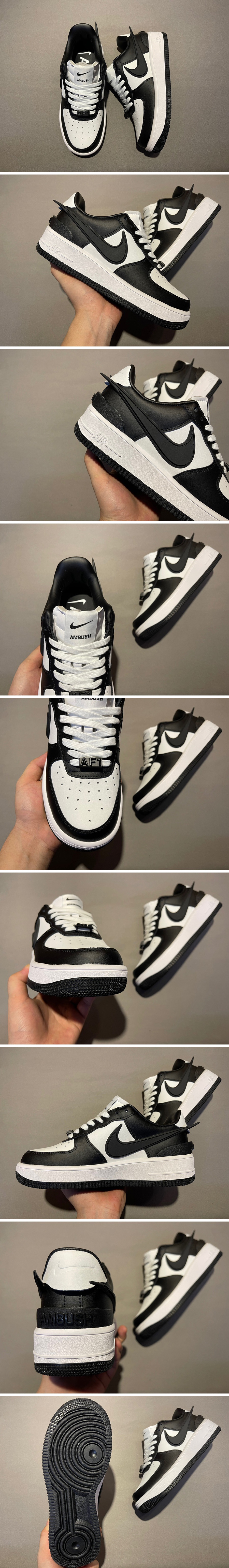 [홍콩명품.NIKE] 나이키 23SS Ambush x Nk Air Force 1\'07 로우 스니커즈 (블랙-화이트), SE1919, SMS, 무브타임사이트,인터넷명품쇼핑몰,남자명품,슈즈,신발