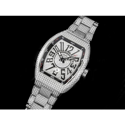 [홍콩명품시계.FRANCK MULLER] 프랑크뮬러 뱅가드 풀 다이아몬드 베젤 다이아몬드다이얼, 명품레플리카,럭셔리,남자명품시계,워치