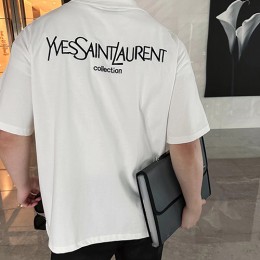 [홍콩명품.YSL] 입생로랑 23SS 로고 자수 반팔 티셔츠 (2컬러), BM8373, KB, 온라인명품쇼핑몰,남자명품의류,인터넷쇼핑몰,해외직구