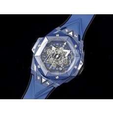 [홍콩명품시계.HUBLOT] 휴블럿 빅뱅 상블러우 II 블루 세라믹 베젤 크로노 스켈레톤 다이얼, 남자명품시계,워치,손목시계,명품직구