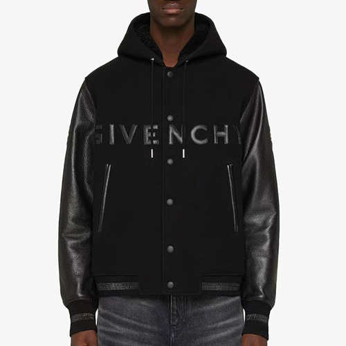 [홍콩명품.GIVENCHY] 지방시 23SS 로고 코튼 레이어드 가죽 봄버 자켓 (블랙), BM8999, TOM, 온라인명품쇼핑몰,남자명품의류,인터넷쇼핑몰,해외직구