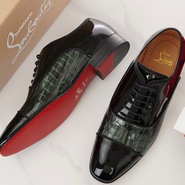 [홍콩명품.Christian Louboutin] 크리스챤루부탱 23SS 로고 악어가죽 레어어드 정장 구두, SE2149, S2, 무브타임사이트,인터넷명품쇼핑몰,남자명품,슈즈,신발