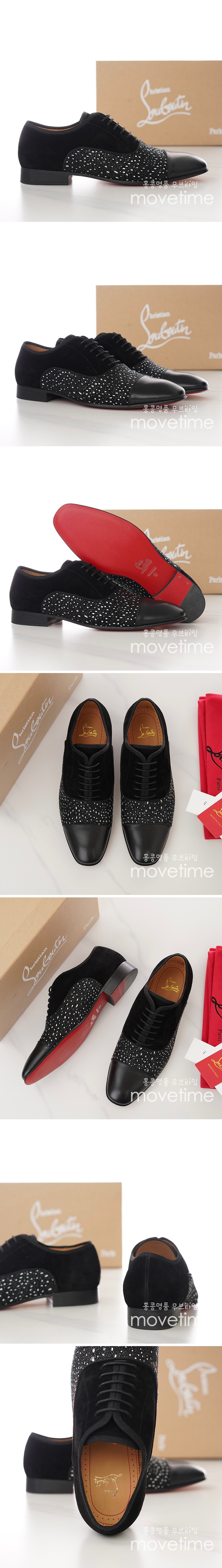 [홍콩명품.Christian Louboutin] 크리스챤루부탱 23SS 로고 가죽 레어어드 정장 구두, SE2150, S2, 무브타임사이트,인터넷명품쇼핑몰,남자명품,슈즈,신발