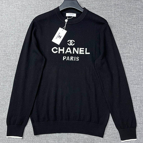 [홍콩명품.CHANEL] 샤넬 23SS 로고 니트 스웨터 (블랙), BM10121, JQ, 온라인명품쇼핑몰,남자명품의류,인터넷쇼핑몰,해외직구