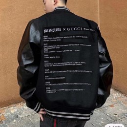 [홍콩명품.BALENCIAGA] 발렌시아가 23SS 로고 자수 바시티 자켓 (블랙), BM10334, GG, 홍콩명품가방,명품쇼핑몰,크로스백,핸드백,구매대행,무브타임