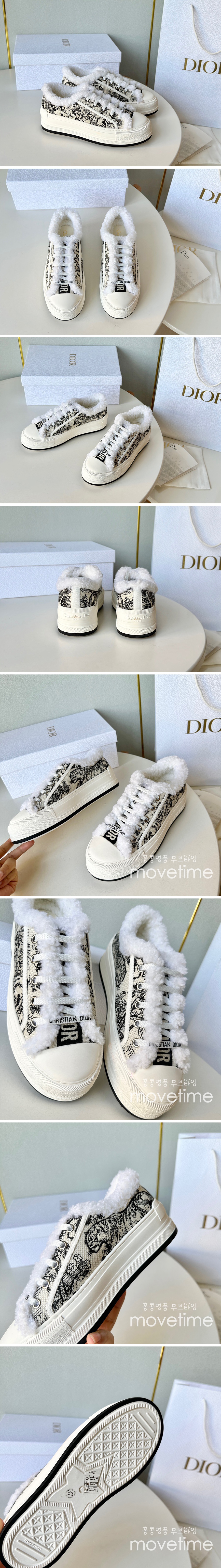 [홍콩명품,Christian Dior] 디올 23SS 로고 패턴 여성 시어링 단화 스니커즈, SE2233, ALW, 홍콩명품쇼핑몰,무브타임,악세사리,잡화,생활용품