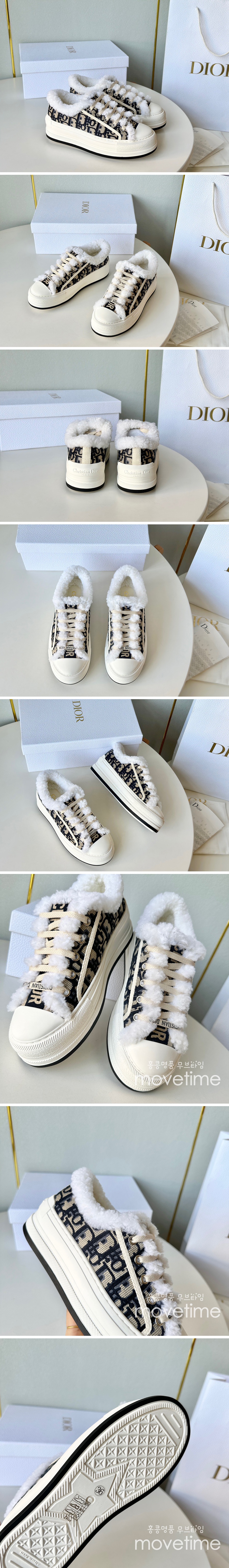 [홍콩명품,Christian Dior] 디올 23SS 로고 오블리크 여성 시어링 단화 스니커즈, SE2237, ALW, 홍콩명품쇼핑몰,무브타임,악세사리,잡화,생활용품