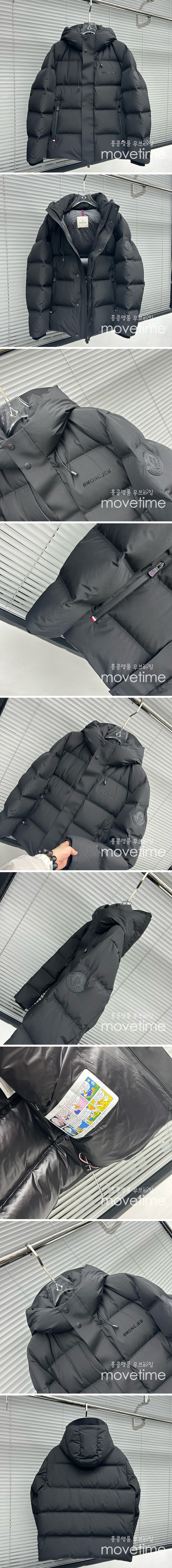 [홍콩명품.MONCLER] 몽클레어 23SS 로고 후드 다운 패딩 자켓 (블랙), BM11345, KSM, 홍콩명품의류,구매대행,온라인명품