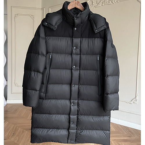 [홍콩명품.MONCLER] 몽클레어 23SS 로고 후드 구스다운 롱 패딩 자켓 (블랙), BM11400, KSM, 홍콩명품의류,구매대행,온라인명품