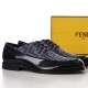 [홍콩명품,FENDI] 펜디 24SS 로고 패턴 레이어드 가죽 정장 구두 (블랙-그레이), SE2415, S2, 홍콩명품쇼핑몰,무브타임,악세사리,잡화,생활용품