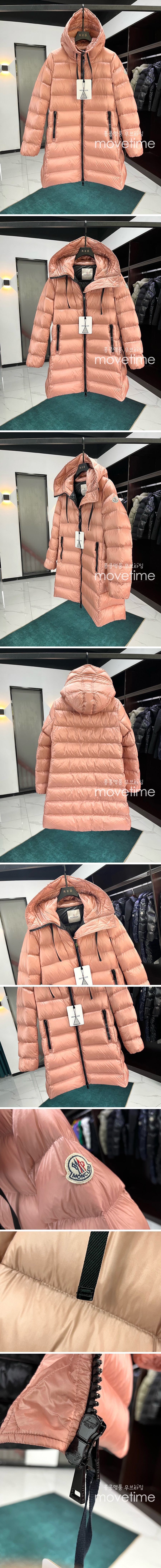 [홍콩명품.MONCLER] 몽클레어 24SS 로고 여성 SUYEN 후드 다운 롱 패딩 자켓 (핑크), BM11464, KSM, 홍콩명품의류,구매대행,온라인명품