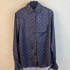 [홍콩명품.LOUIS VUITTON] 루이비통 24SS 로고 모노그램 포플린 남방 실크셔츠 (그레이), BM11502, JU, 홍콩명품의류,구매대행,온라인명품