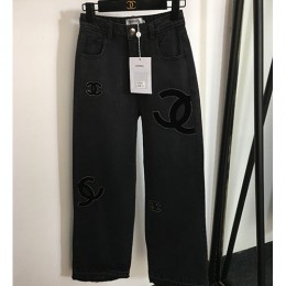 [홍콩명품.CHANEL] 샤넬 24SS 로고 여성 데님 팬츠 진 청바지 (블랙), BM11522, BR, 홍콩명품의류,구매대행,온라인명품