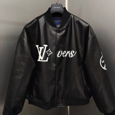 [홍콩명품.LOUIS VUITTON] 루이비통 24SS LV로고 가죽 바시티 재킷 자켓 (블랙), BM11813, JU, 홍콩명품의류,구매대행,온라인명품