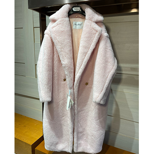 [홍콩명품.Max Mara] 막스마라 24SS 로고 여성 밍크 롱코트 자켓 (핑크), BM11900, PG