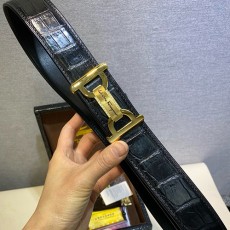 [홍콩명품.FERRAGAMO] 페레가모 24SS 로고 악어가죽 벨트 (2종), BT1089, 3.8cm, BRB, 명품레플리카,인터넷쇼핑몰,남자명품,해외직구