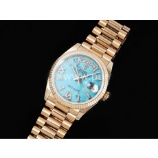 [ROLEX] 로렉스 롤렉스 데이데이트 36mm 로즈골드 티파니블루 다이얼