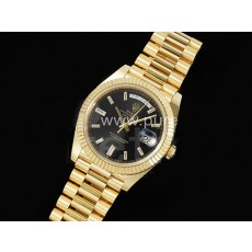 [ROLEX] 로렉스 롤렉스 데이데이트 228238 40mm 옐로우골드 크리스탈 마커 블랙 다이얼