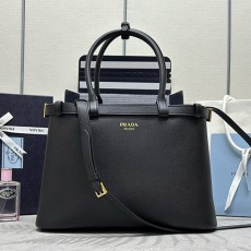 [홍콩명품,PRADA] 프라다 24SS 더블 벨트가 달린 버클 가죽 핸드백 블랙 1BA417, BGM2456, BDA, 홍콩명품가방,명품쇼핑몰,크로스백,핸드백,구매대행,무브타임