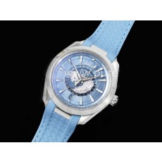 [홍콩명품시계.OMEGA] 오메가 아쿠아테라 GMT 월드타이머 43mm 썸머 블루 다이얼
