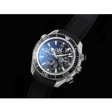 [홍콩명품시계.OMEGA] 오메가 시마스터 크로노 43mm 블랙 베젤 블랙 다이얼 고무스트랩
