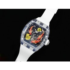 [홍콩명품시계.RICHARD MILLE] 리차드밀레 RMS10 투어빌론 투명케이스 스켈레톤 피쉬 다이얼 고무밴드