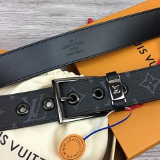 [홍콩명품.LOUIS VUITTON] 루이비통 24SS 로고 모노그램 가죽 벨트 (은장-블랙), BT1138, 3.5cm, MR, 명품레플리카,인터넷쇼핑몰,남자명품,해외직구