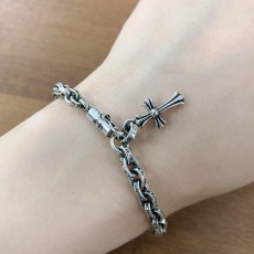 [홍콩명품.Chrome Hearts] 크롬하츠 24SS 로고 Paper chain 925실버 팔찌, ET2220, CR1, 명품악세사리,팔찌,귀걸이,반지