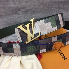 [홍콩명품.LOUIS VUITTON] 루이비통 24SS LV로고 다미에 레더 가죽 벨트 (2컬러), BT1157, 4.0cm, MR, 명품레플리카,인터넷쇼핑몰,남자명품,해외직구