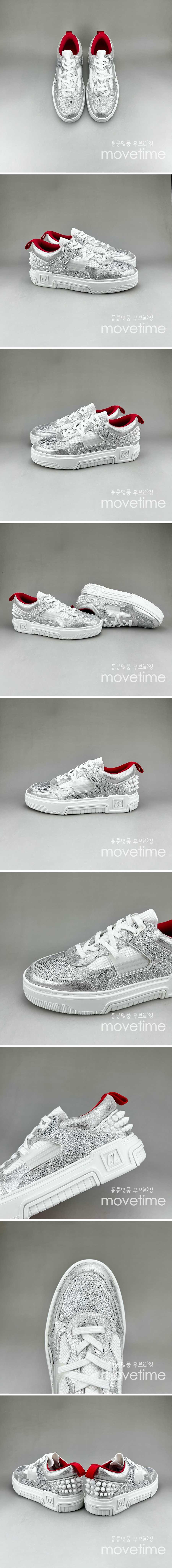 [홍콩명품.Christian Louboutin] 크리스챤루부탱 24SS 로고 ASTROLOUBI STRASS 스니커즈 운동화 (그레이), SE2816, S3, 명품스니커즈,운동화,구두,로퍼,하이탑,신발