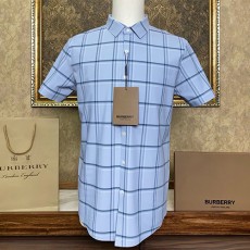 [홍콩명품.Burberry] 버버리 24SS 로고 체크 패턴 반팔 남방 셔츠 (스카이블루), BM12978, S1F, 홍콩명품의류,구매대행,온라인명품