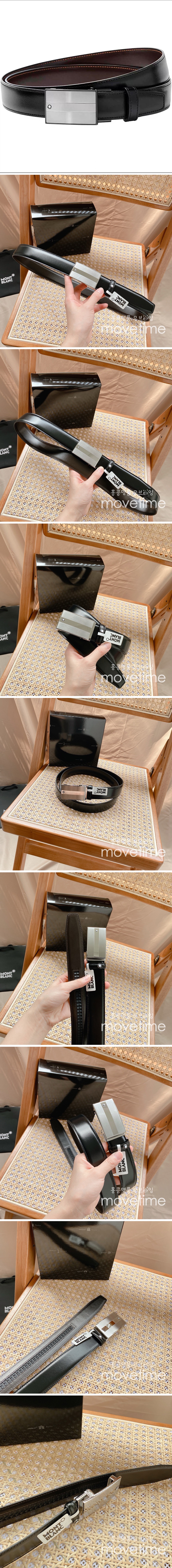 [홍콩명품,MONTBLANC] 몽블랑 23SS 로고 레더 가죽 자동 벨트, BT1165, 3.5cm, X1, 명품레플리카,인터넷쇼핑몰,남자명품,해외직구
