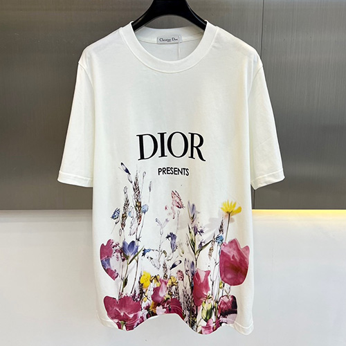 [홍콩명품,Christian Dior] 디올 24SS 로고 플라워 프린트 반팔 티셔츠 (2컬러), BM13776, JS, 홍콩명품의류,구 매대행,온라인명품