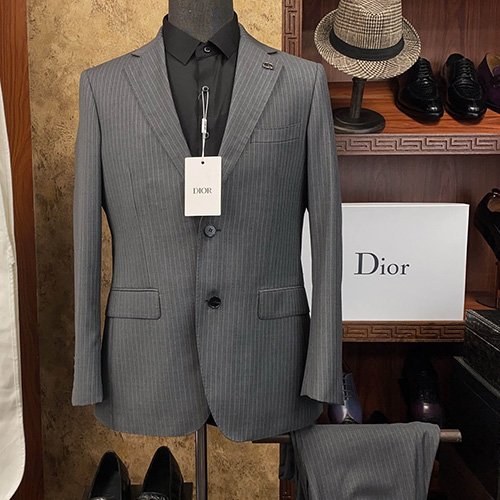 [홍콩명품,Christian Dior] 디올 24SS 로고 스트라이프 정장 수트 (그레이), BM14014, S1F, 홍콩명품의류,구 매대행,온라인명품