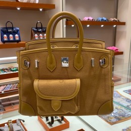 [홍콩명품.Hermes] 에르메스 24SS 로고 Birkin cargo 25cm 핸드백 크로스백 (카라멜), BGM3098, H3, 홍콩명품가방,명품쇼핑몰,크로스백,핸드백,구매대행,무브타임