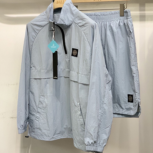 [홍콩명품.Stone Island] 스톤아일랜드 24SS 로고 아노락 티셔츠 자켓 + 쇼츠 반바지 상하의 세트 (4컬러), BM14283, TOP, 홍콩명품의류,구매대행,온라인명품