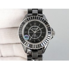 [가격문의][홍콩명품.CHANEL] 샤넬 J12 다이아몬드 33mm 블랙 다이얼 여성용 시계