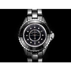 [가격문의][홍콩명품.CHANEL] 샤넬 J12 다이아몬드 33mm 블랙 다이얼 여성용 시계