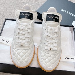 [홍콩명품.CHANEL] 샤넬 24SS 로고 여성 퀄팅 레더 가죽 스니커즈 운동화 (화이트), SE3357, SMS, 명품스니커즈,운동화,구두,로퍼,하이탑,신발